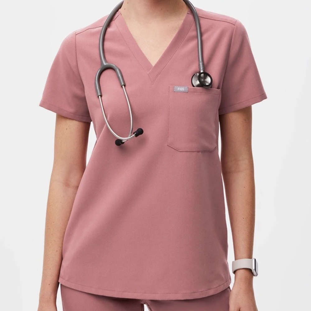 Figs Catarina Scrub Top - Mauve